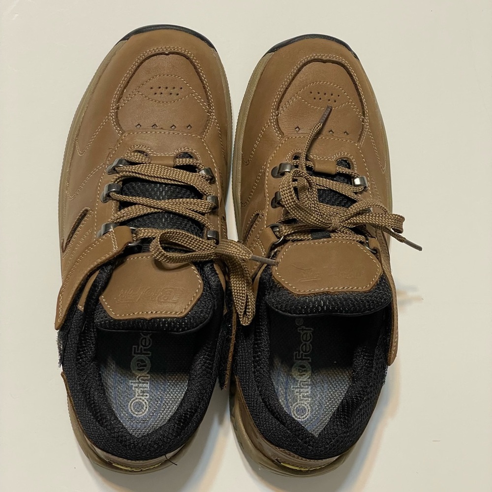 Orthofeet BioFit Shreveport Mens Size 8.5 W Brown Leather Orthopedic Shoes - Picture 5 of 12